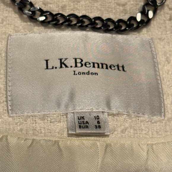 LK Bennett Cream and Black Trim Blazer - Picture 3 of 11